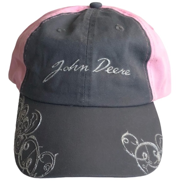 John Deere Women’s Pink Gray Hat - Picture 1 of 7